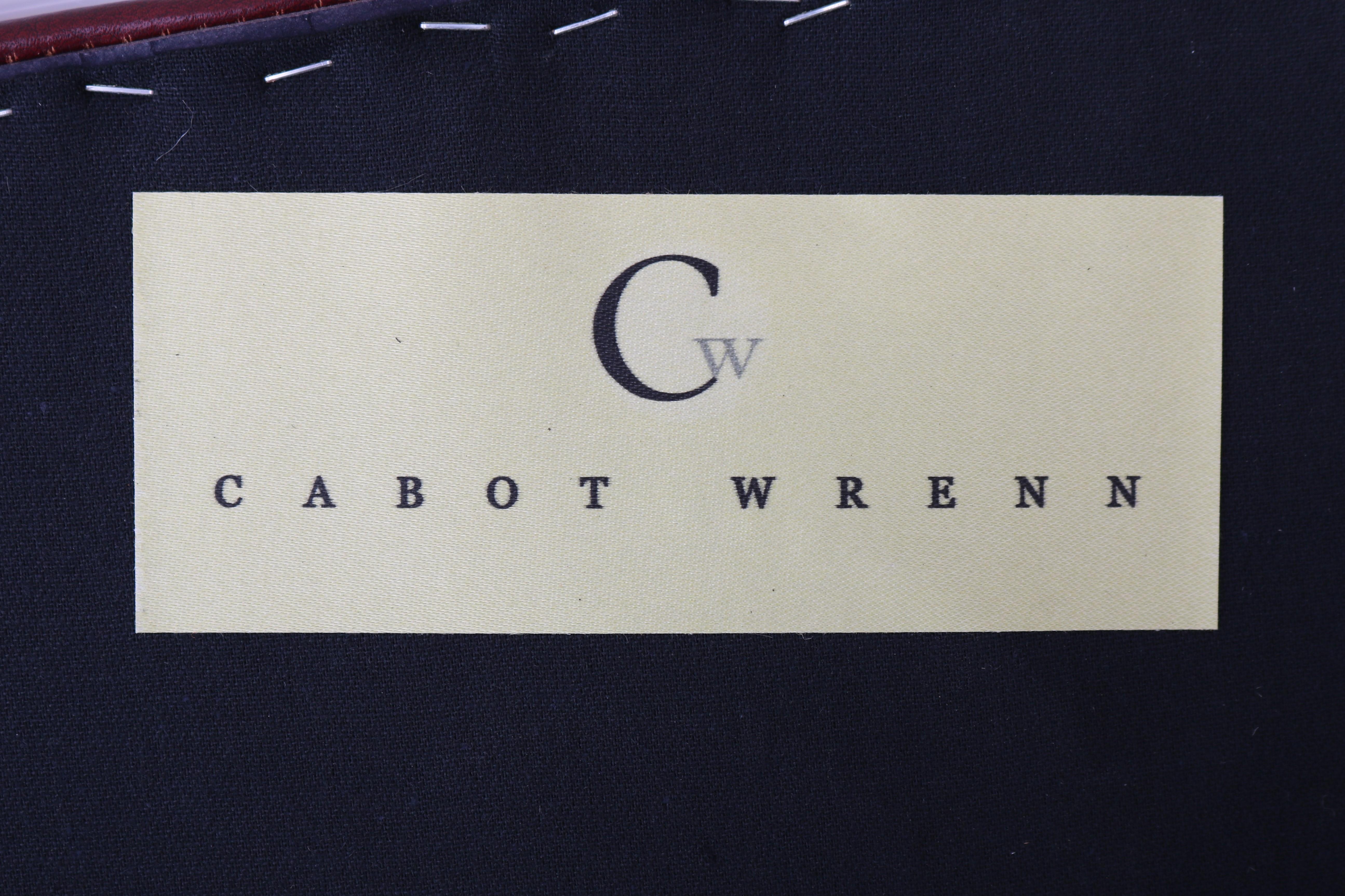 Classic Cabot Wrenn Graham Tufted Burgundy Leather Executive Swivel Desk Chair For Sale 8