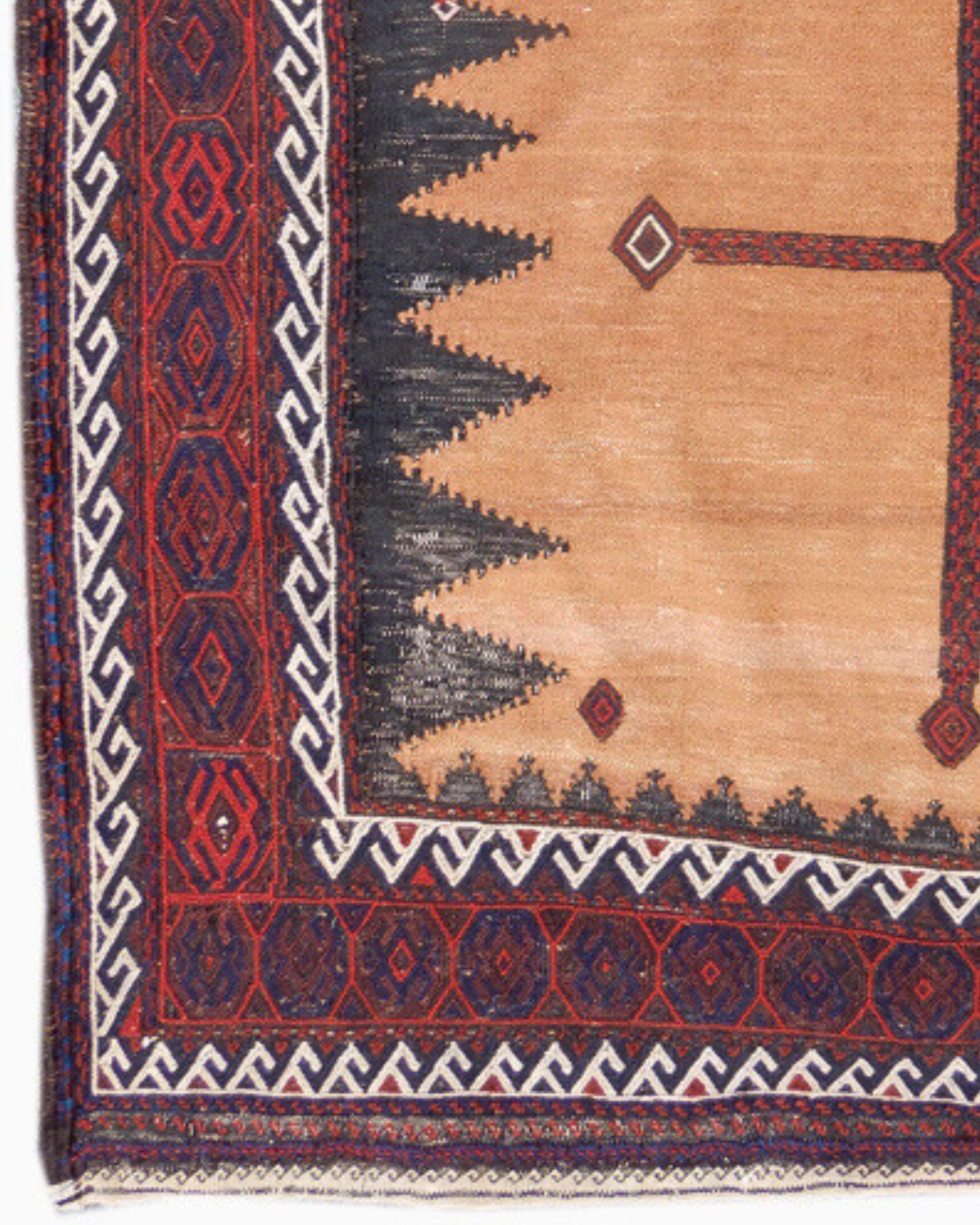 Hand-Woven Classic Camel Ground Baluch Soffreh Rug, c. 1900 For Sale