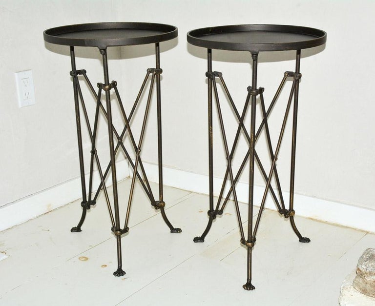 Classic Campaign Style Gueridon Side Table, Sold Singly at 1stDibs ...