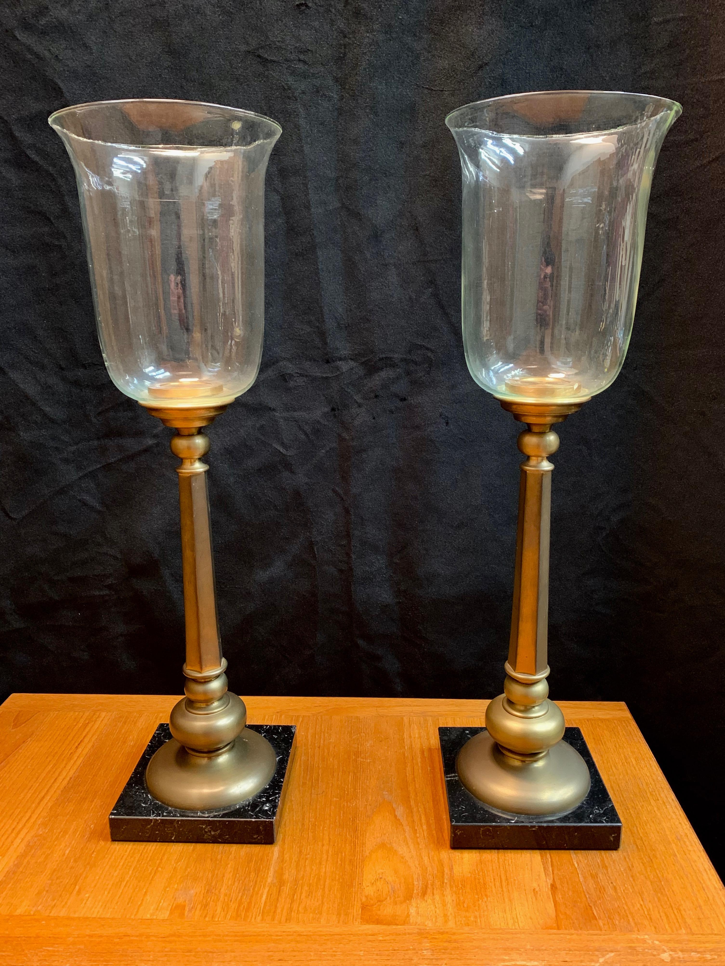 Brass Classic Candle Torchieres For Sale