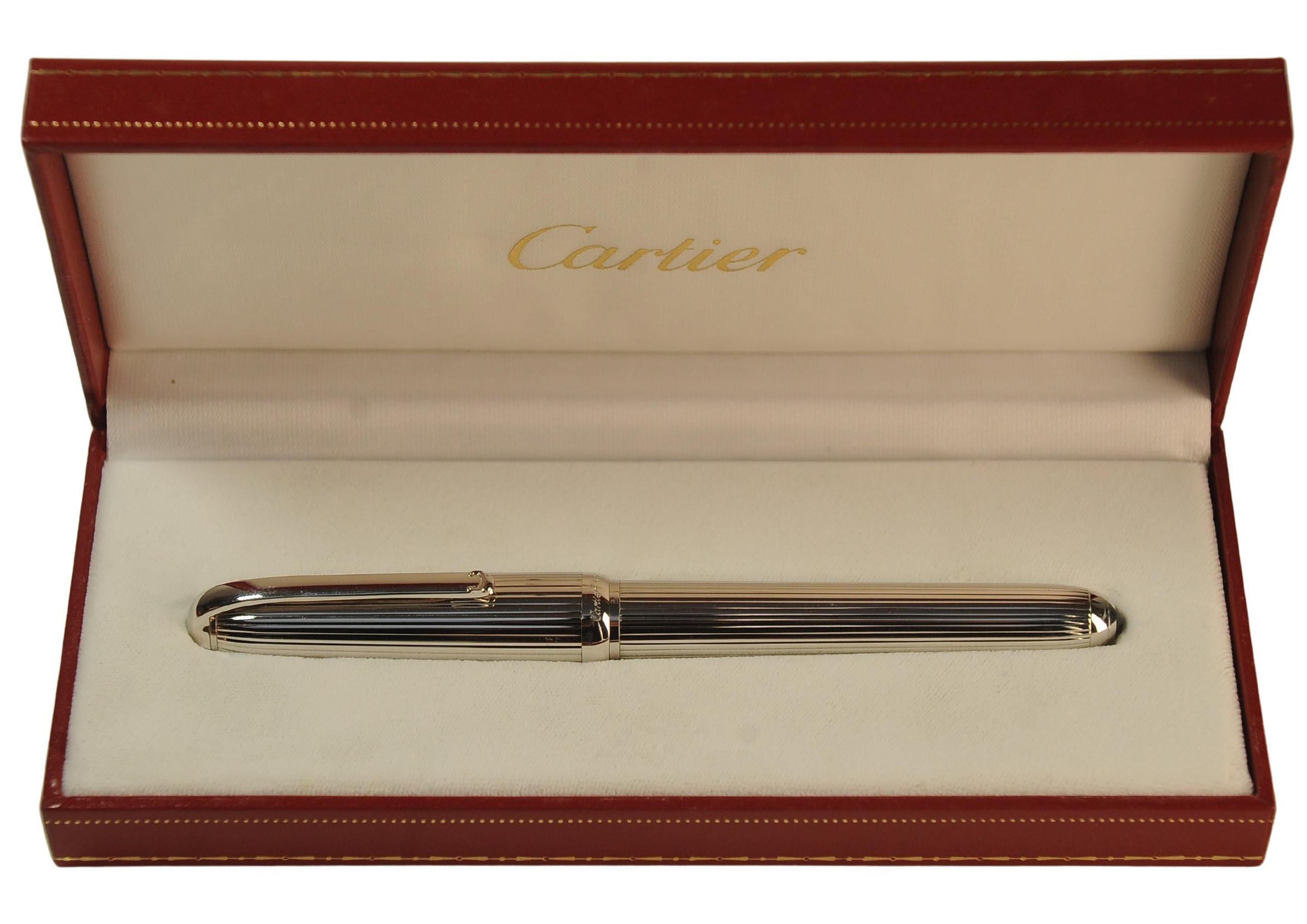 Classic Cartier 18ct Gold Nib Stylo Plume 'M' Füllfederhalter Box mit Garantie im Angebot 8