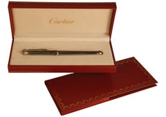 Classic Cartier 18ct Gold Nib Stylo Plume 'M' Füllfederhalter Box mit Garantie
