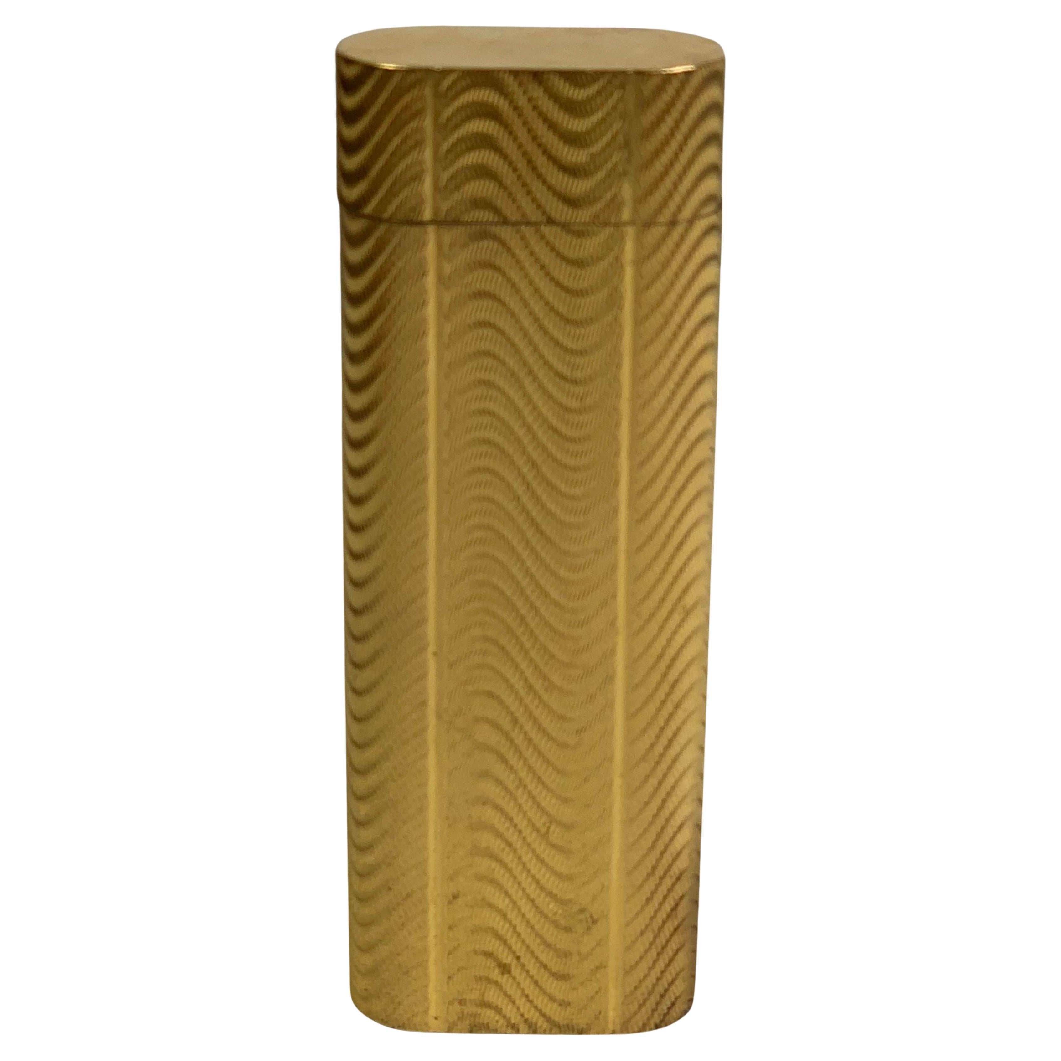 Classic Cartier 18ct Gold Plated Cigarette Lighter & Red Cartier Box Serviced For Sale 3