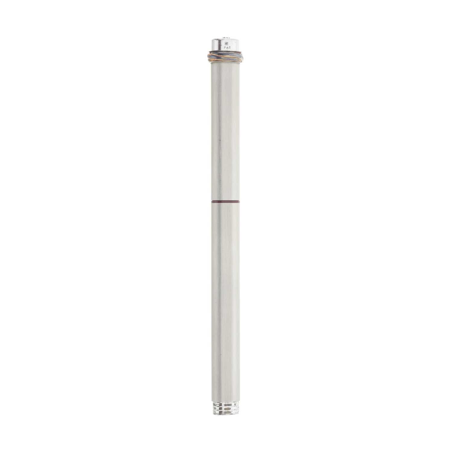 Cartier 18ct Gold Plate Nib Vendome Trinity Brushed Ballpoint Pen, Leather Case In Good Condition For Sale In Reading, Berkshire