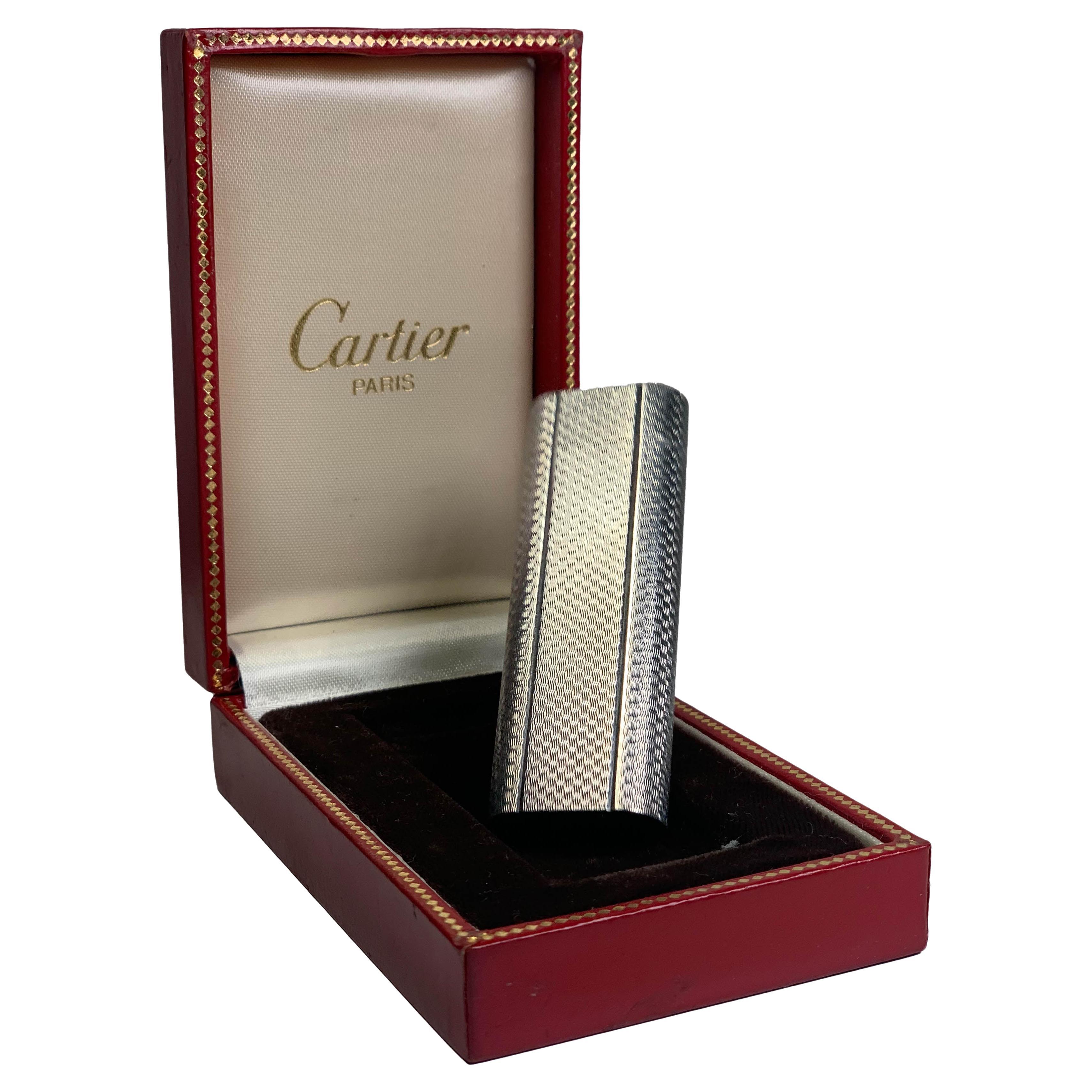 Classic Cartier Silber plattiert Zigarettenanzünder & Red Cartier Box gewartet
