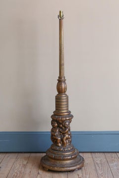 Classic Carved Italian Floor Lamp Renaissance Revival Style