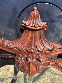 Classic Carved Wood Pagoda Style Mirror
