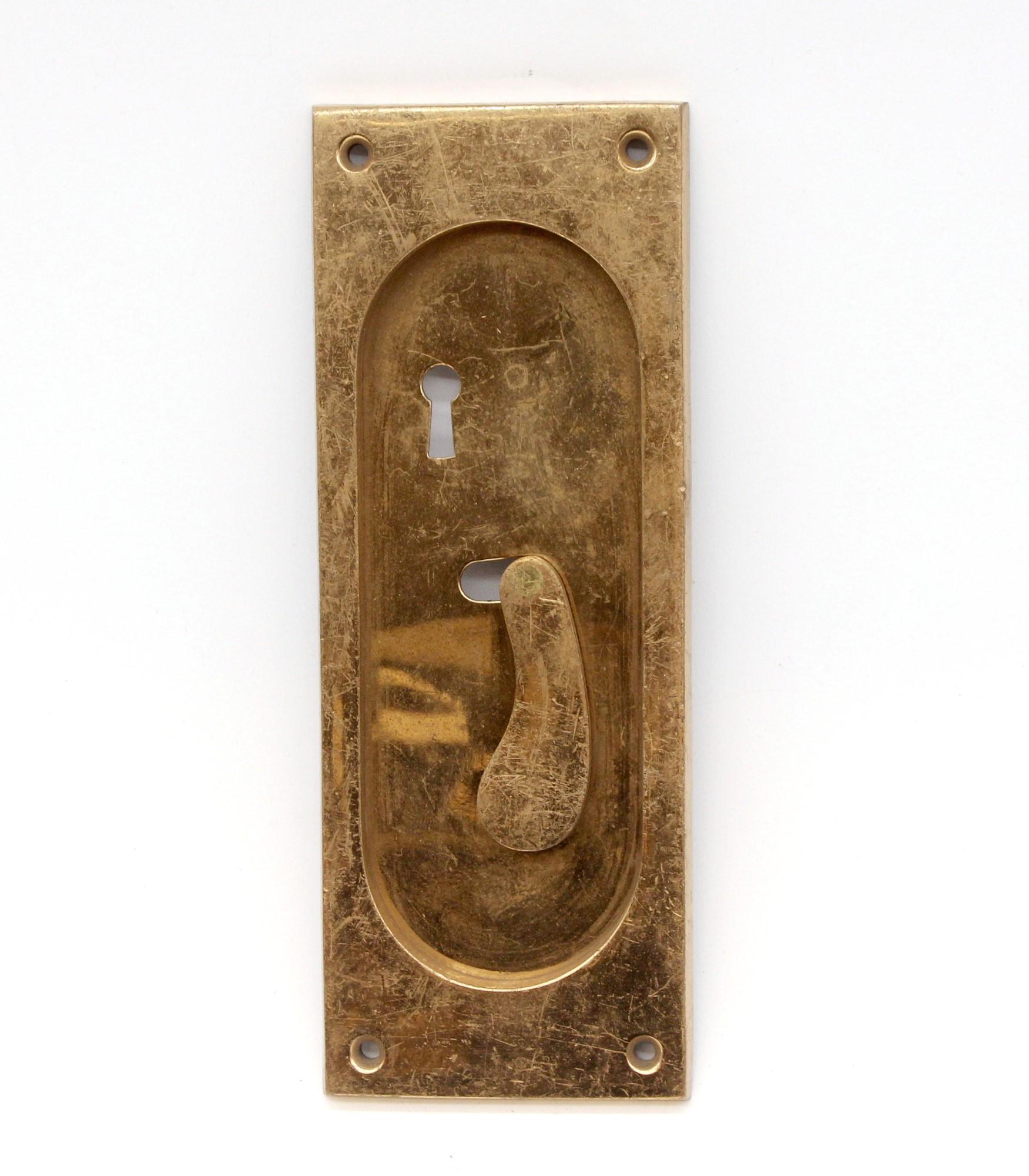 Antique Cast Iron Arabian Pocket Door Plate