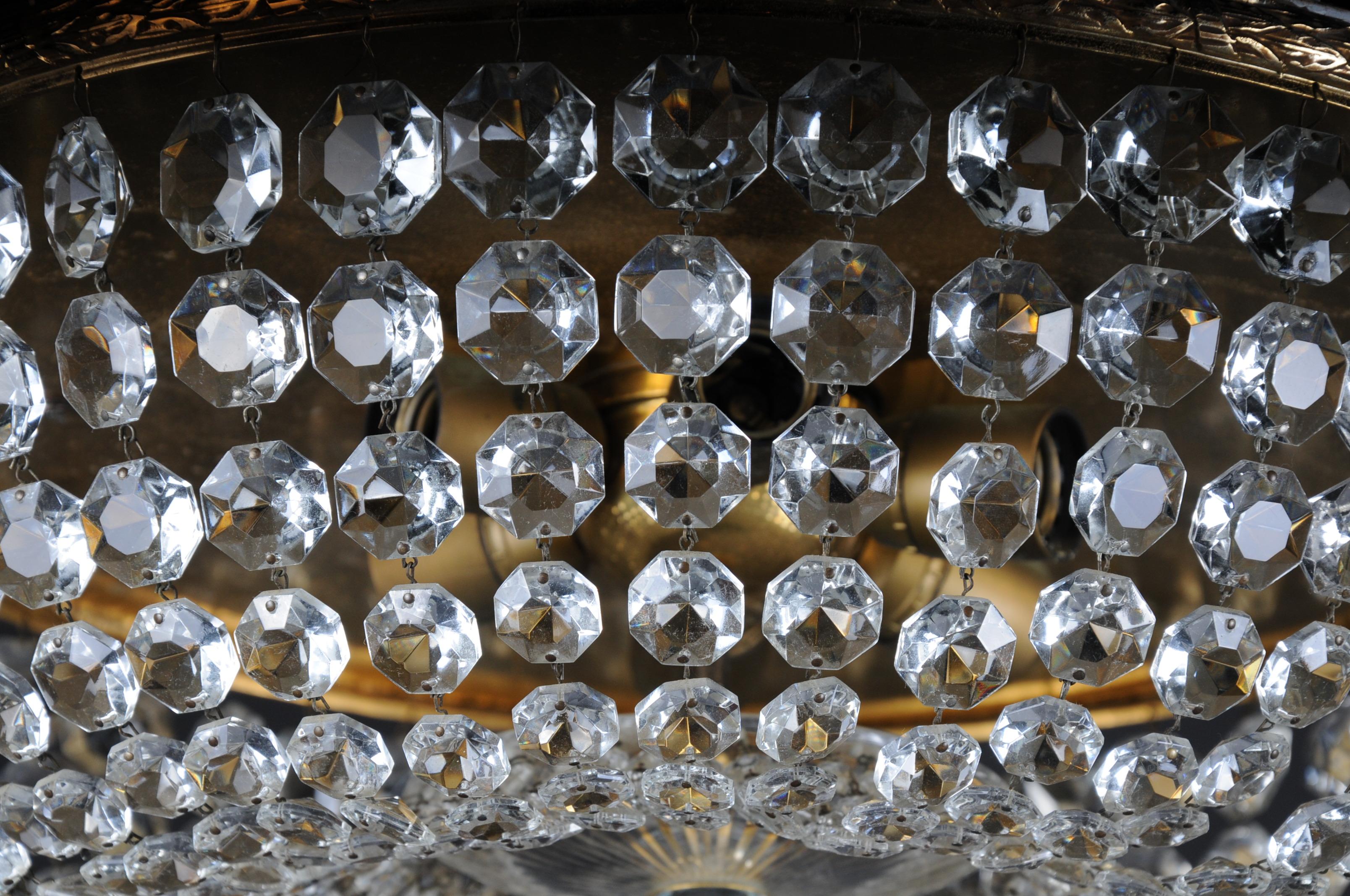 Classic Ceiling Lamp / Ceiling Brass / Crystal 1