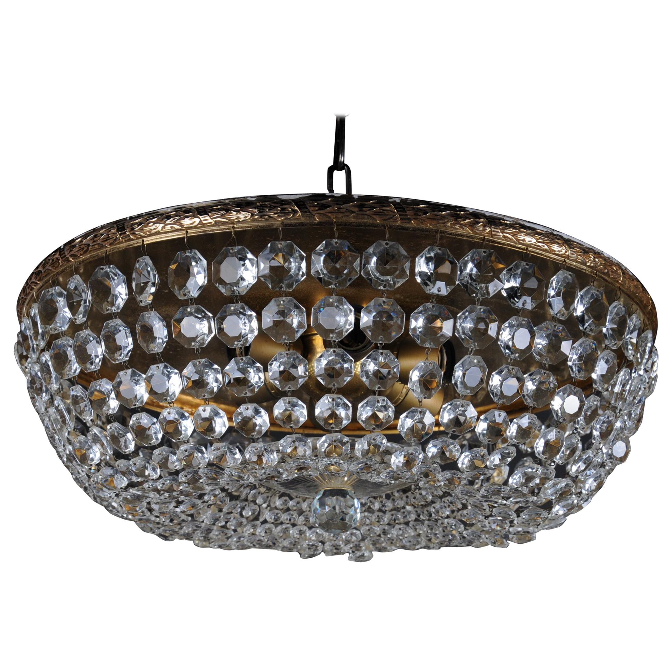 Classic Ceiling Lamp / Ceiling Brass / Crystal