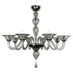 Classic Chandelier, 8 Arms Green Murano Glass Simplicissimus by Multiforme