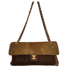 Classic Chanel Brown Gold Hardware Shoulder Bag/ Clutch