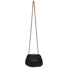 Classic Chanel Evening Bag with Long Chain Strap 