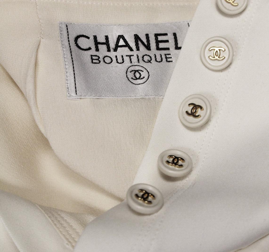 Classic Chanel Winter White Wool Blend Long Jacket  1
