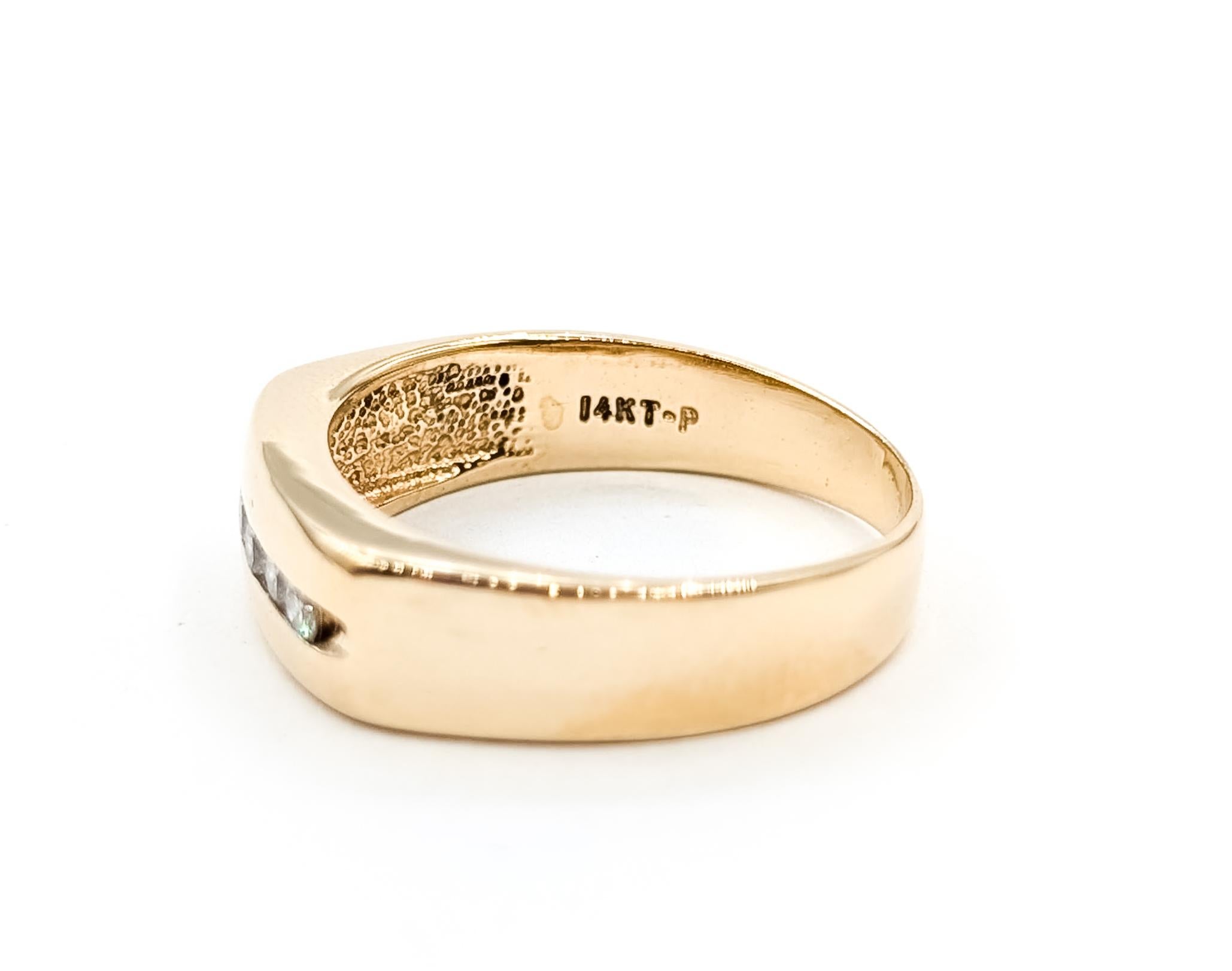 Classic Channel-Set Diamond Ring in 14K Yellow Gold For Sale at 1stDibs