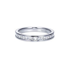 Classic Channel Set White Gold Diamond Band