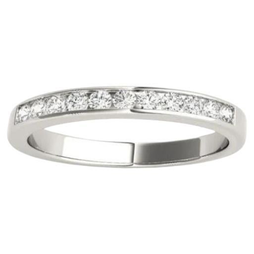 Classic Channel Set White Gold Diamond Band For Sale