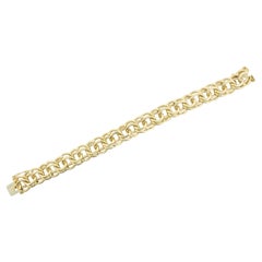 Classic Charm Bracelet 'Sans Charms' Circa 1960's in 14k Yellow Gold