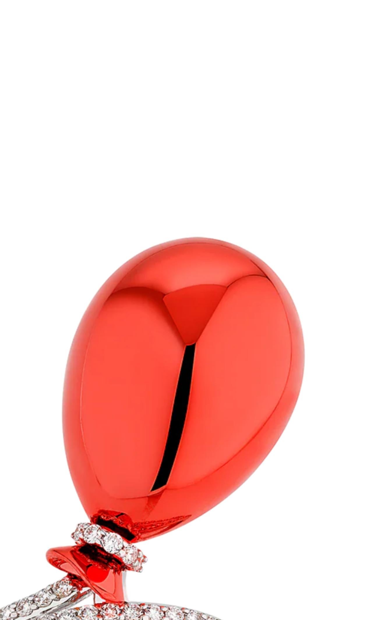 in vendita:  Anello classico a palloncino rosso ciliegia in oro bianco 18 carati 7