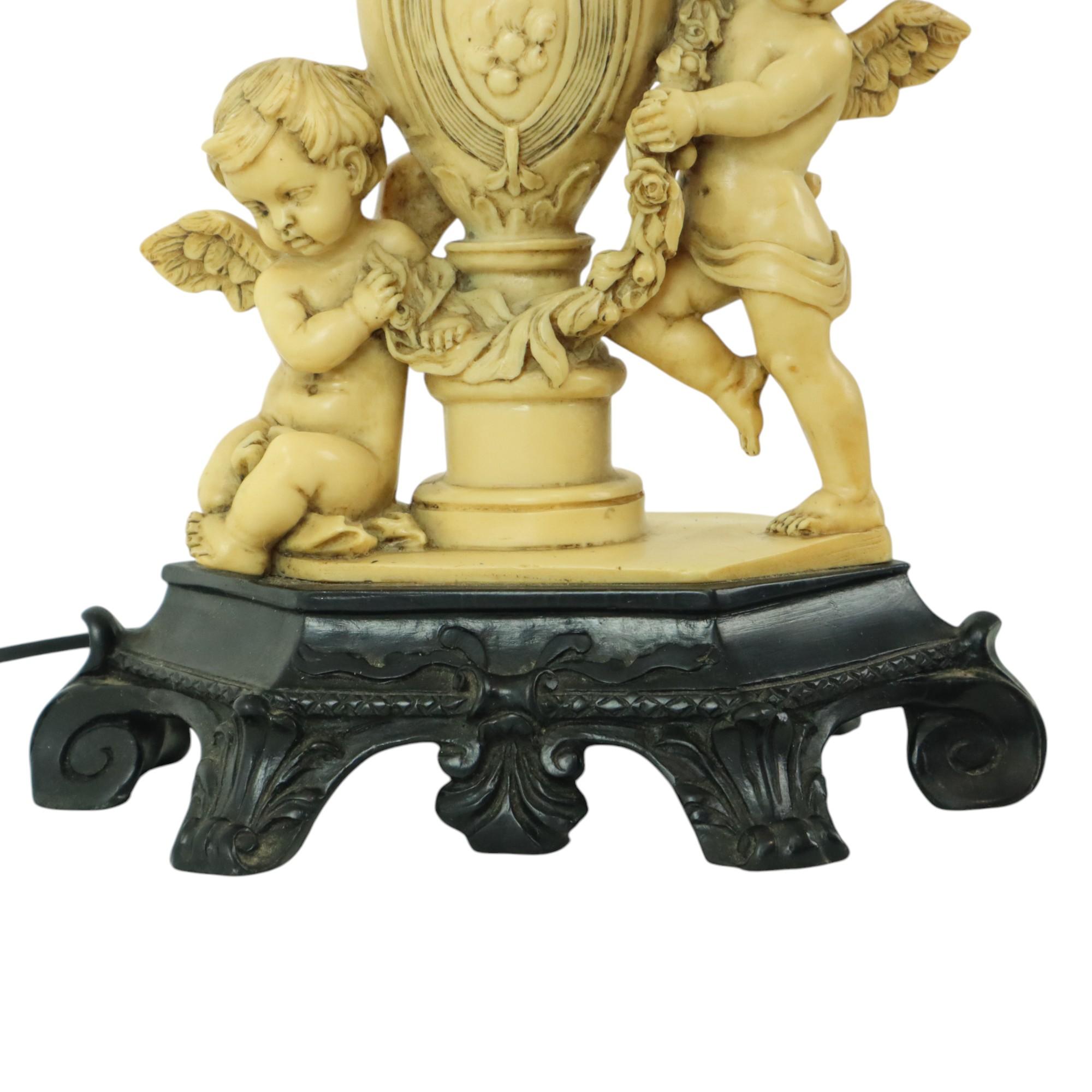 Classic Cherubin Lamp A. Santini Table Lamp Italy Fifties 40cm 4