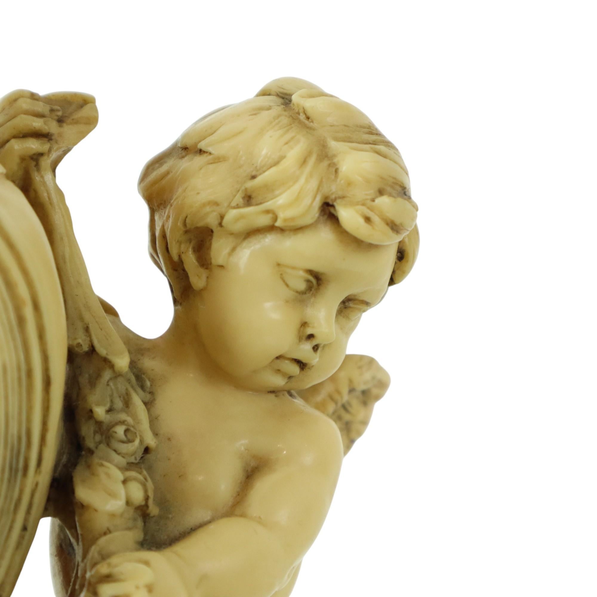 Classic Cherubin Lamp A. Santini Table Lamp Italy Fifties 40cm 5