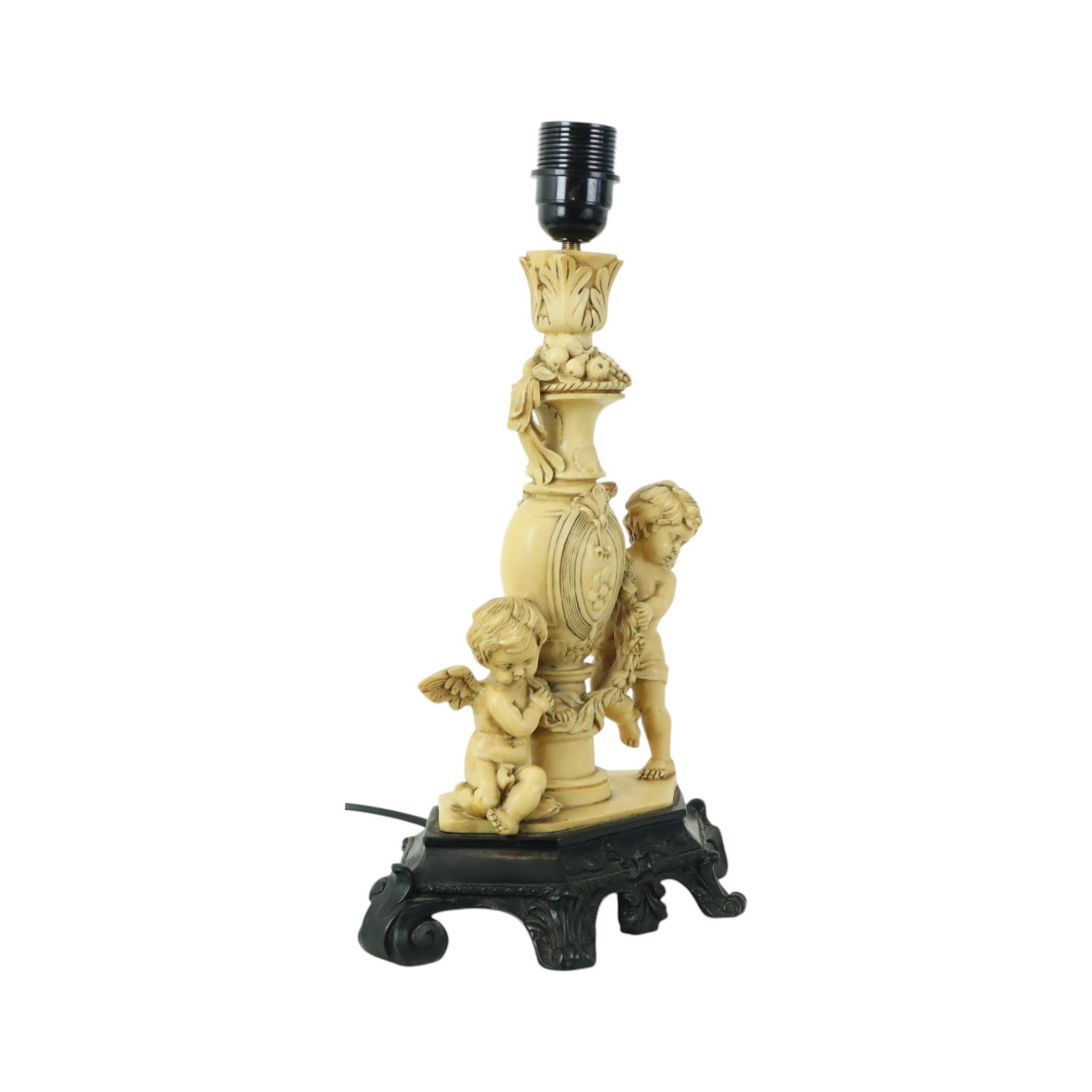 Italian Classic Cherubin Lamp A. Santini Table Lamp Italy Fifties 40cm