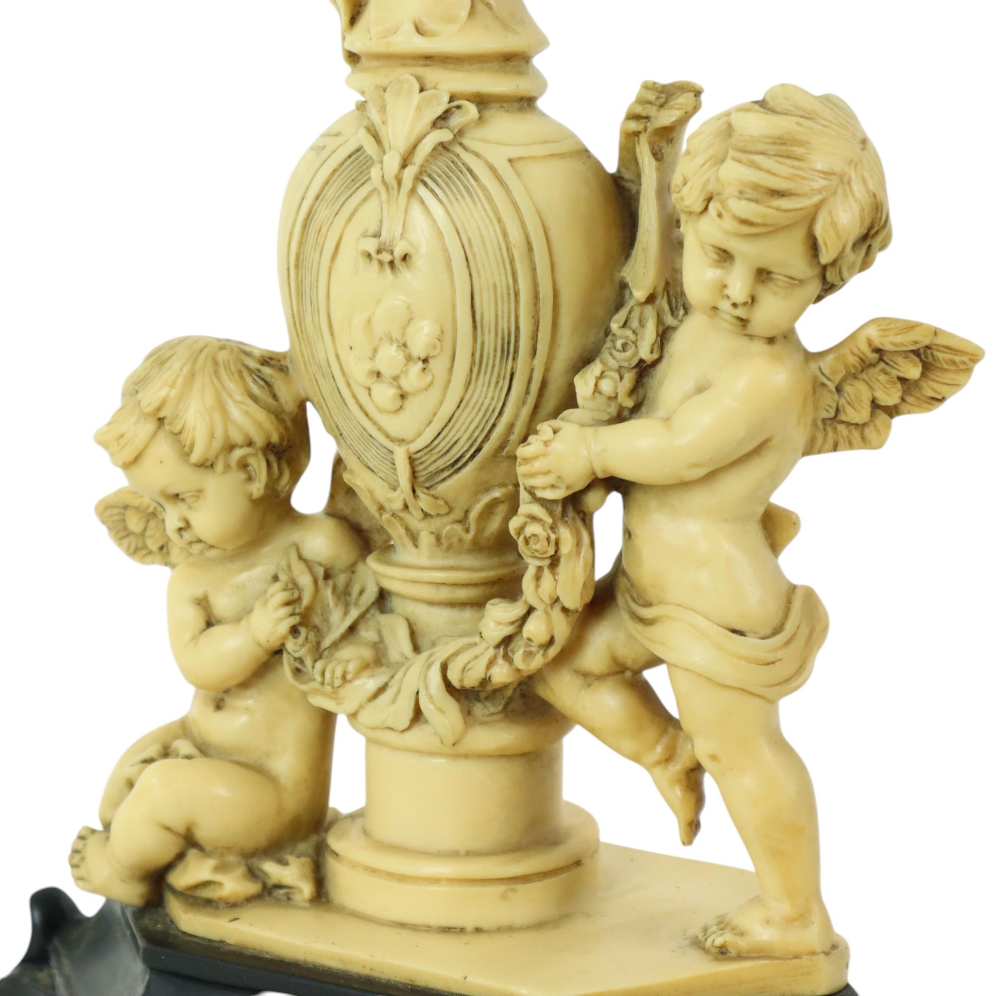 Classic Cherubin Lamp A. Santini Table Lamp Italy Fifties 40cm 2