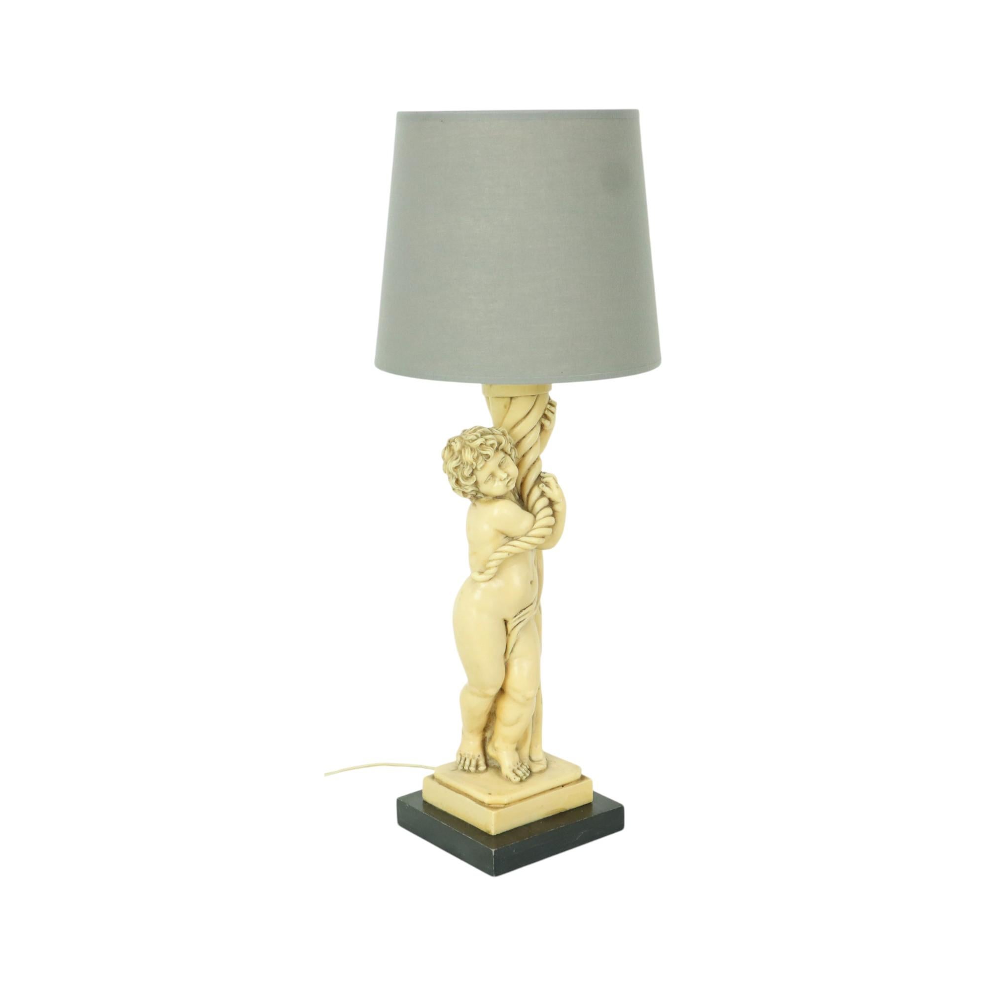 Classic Cherubin Lampe A. Santini Tischlampe Italien Fünfziger Jahre 57cm (Italienisch) im Angebot