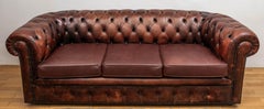 Classic Chesterfield sofa top leather