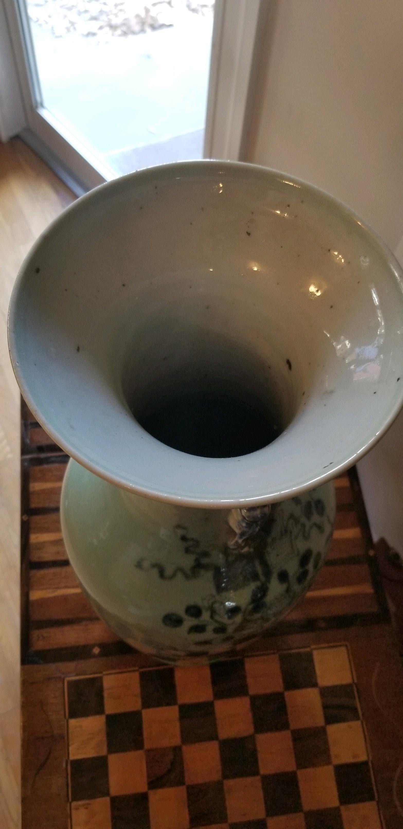 Late 19th Century Classic Chinese Celadon Floor Vase, 19th Century
