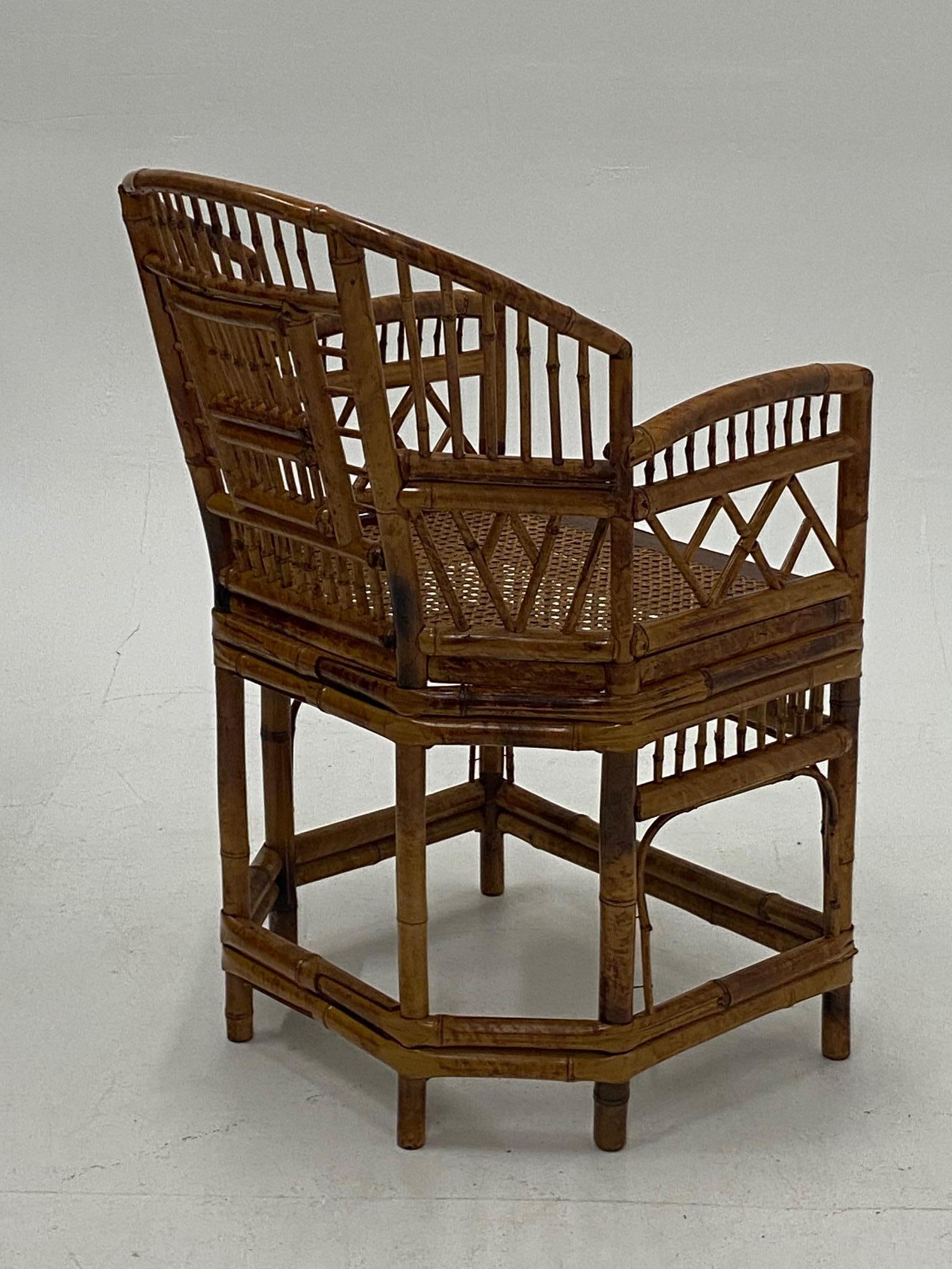 Classic Chinese Chippendale Bamboo Brighton Pavillion Form Armchair 4