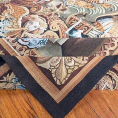 Classic Chinese Hand-Knotted Royal Heraldic Wool Tapestry 5x6