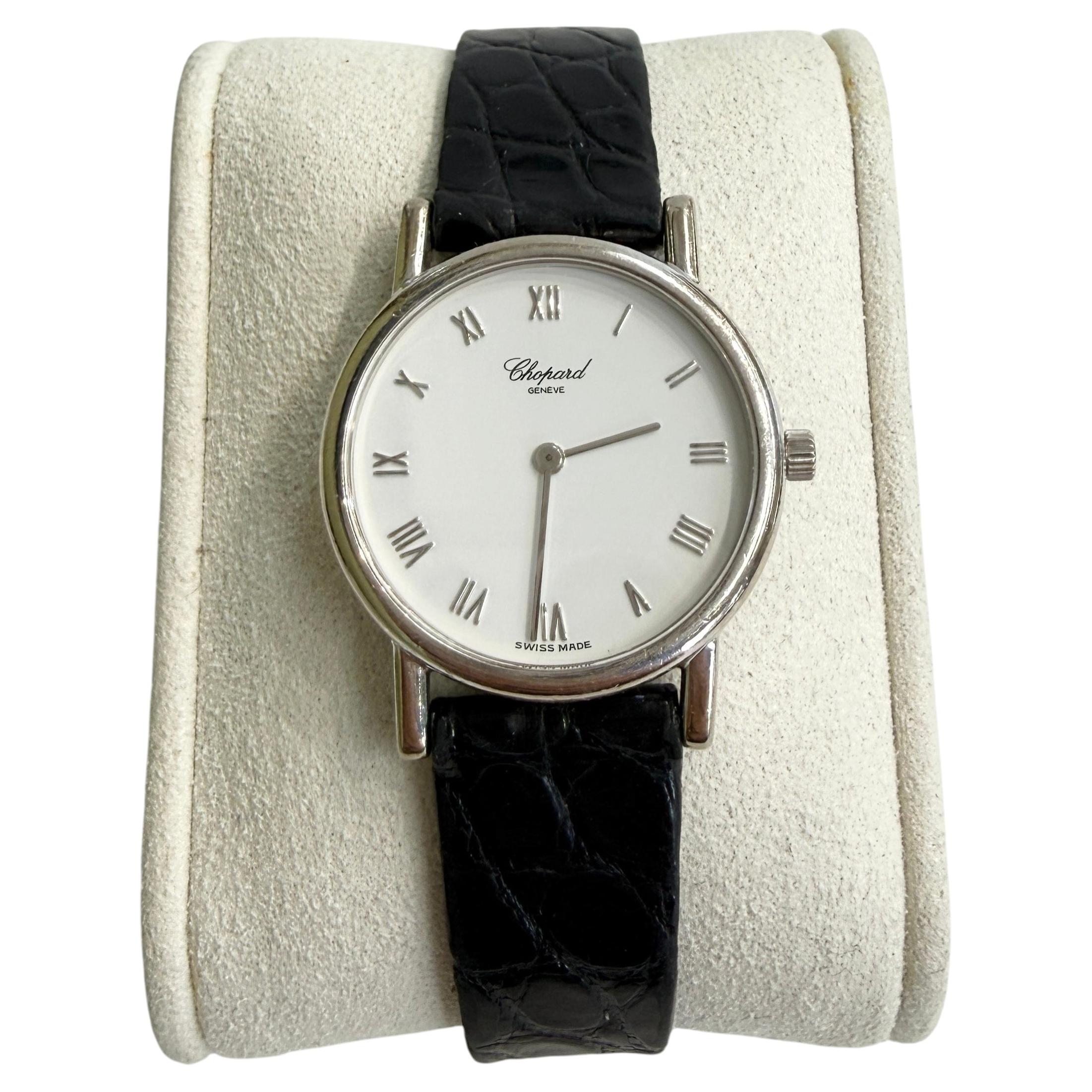 Classic Chopard 18k White Gold 26.5mm Watch with Papers