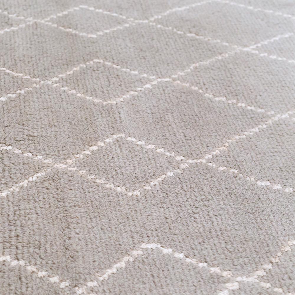 Classic Clean Lines Customizable Trace Weave Rug in Dove Small 1