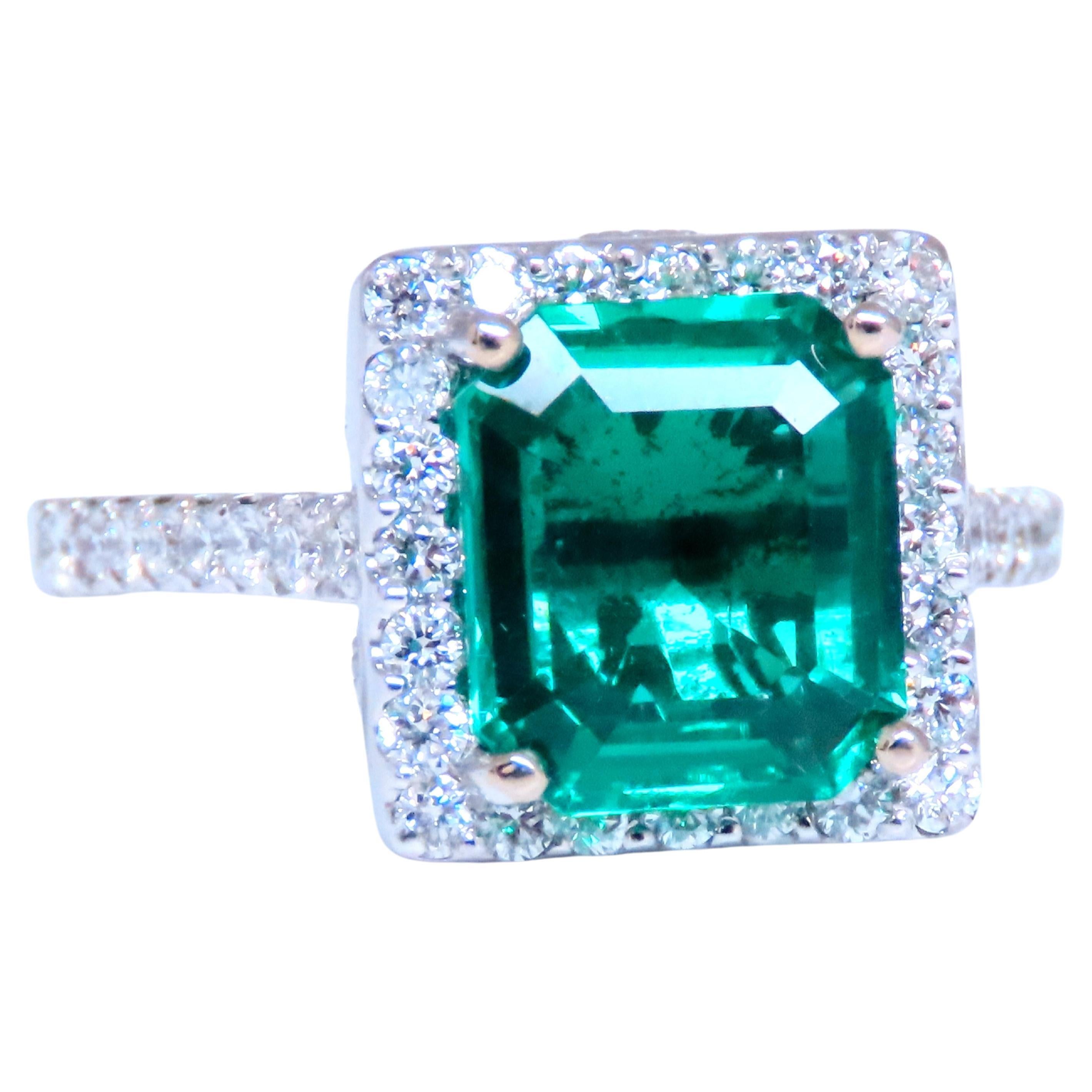 Classic Columbiano Simile Processed Emerald 14kt Gold 12550 For Sale