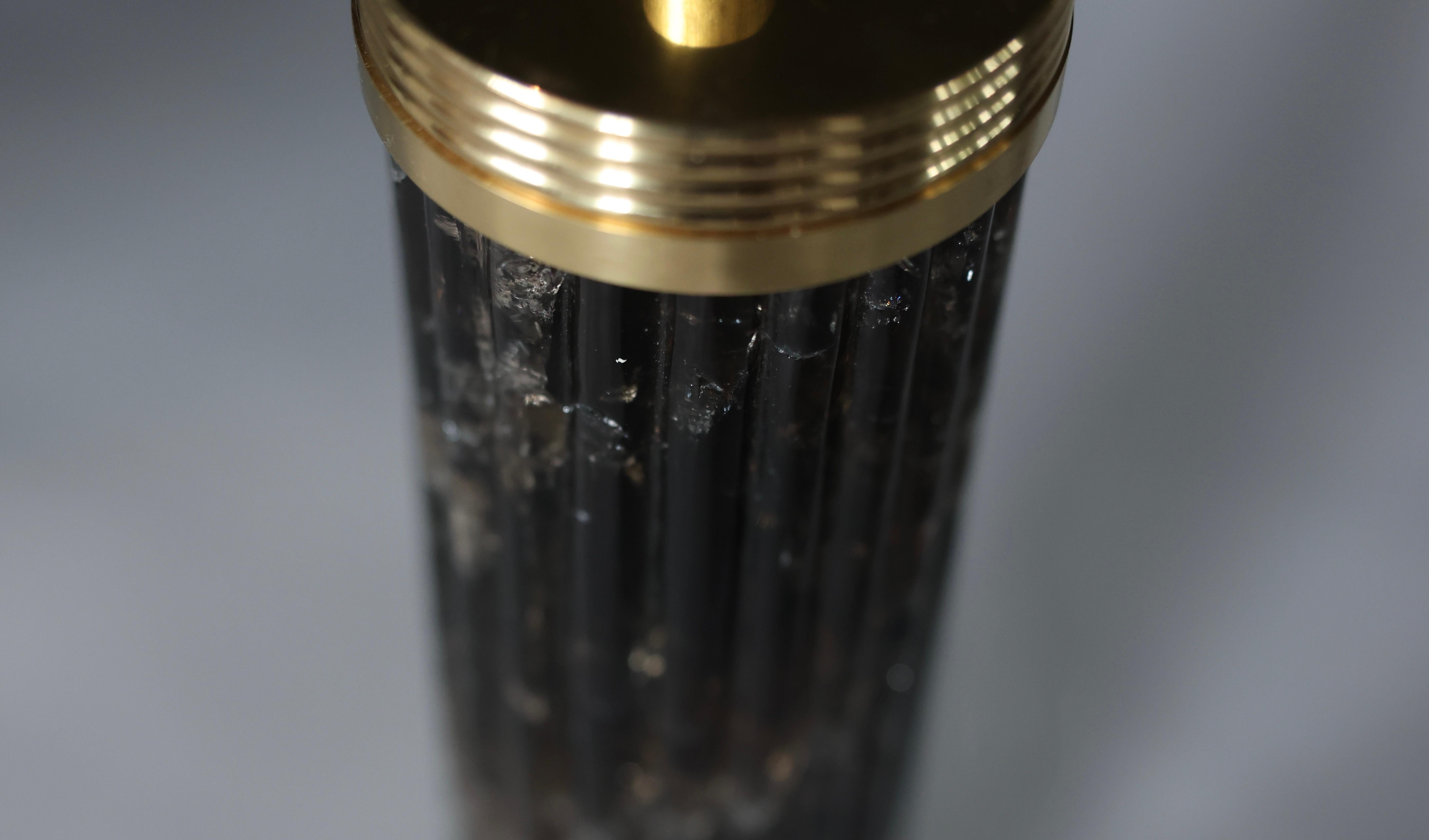 Classic Column Form Rock Crystal Lamps In New Condition For Sale In New York, NY