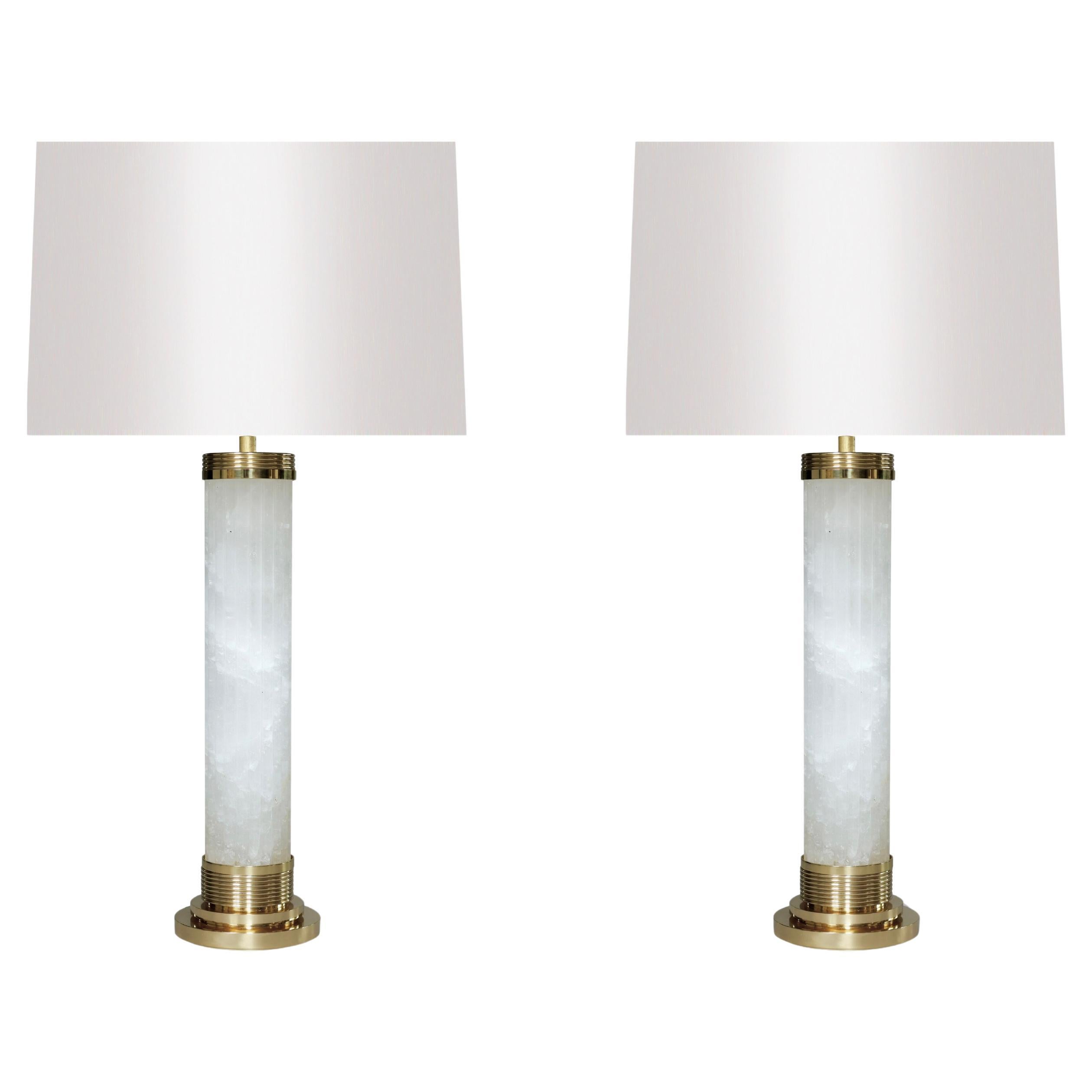 Classic Column Form Rock Crystal Lamps