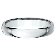Benchmark Classic Comfort Fit Wedding Band in 14K White Gold, Width 4mm