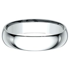 Benchmark Classic Comfort Fit Wedding Band in 14K White Gold, Width 5mm