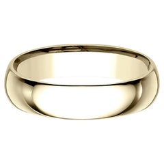 Jonc de mariage Classic Comfort Fit en or jaune 14K, largeur 5mm