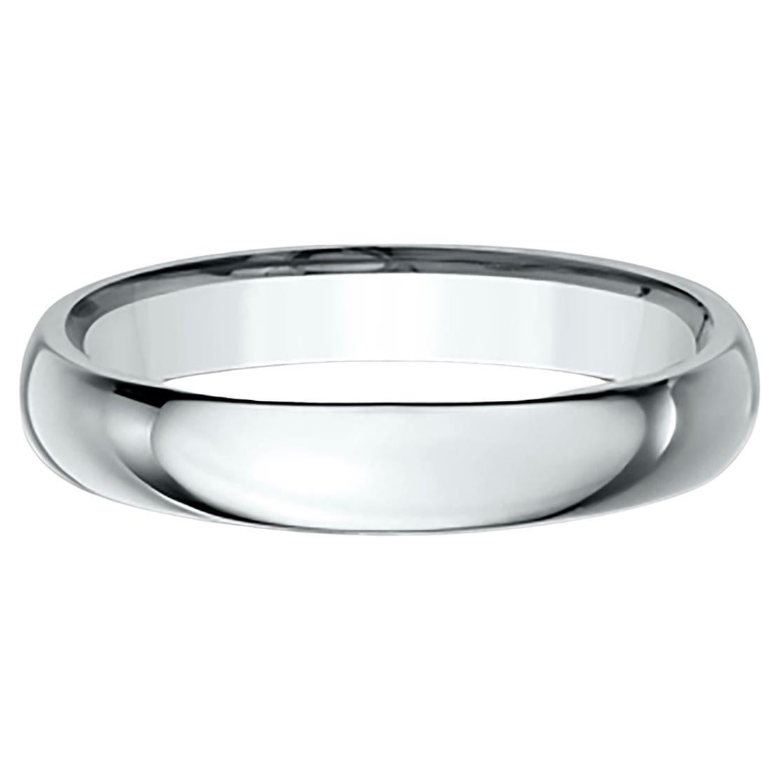 Benchmark Classic Comfort Fit Wedding Band in Platinum, Width 4mm