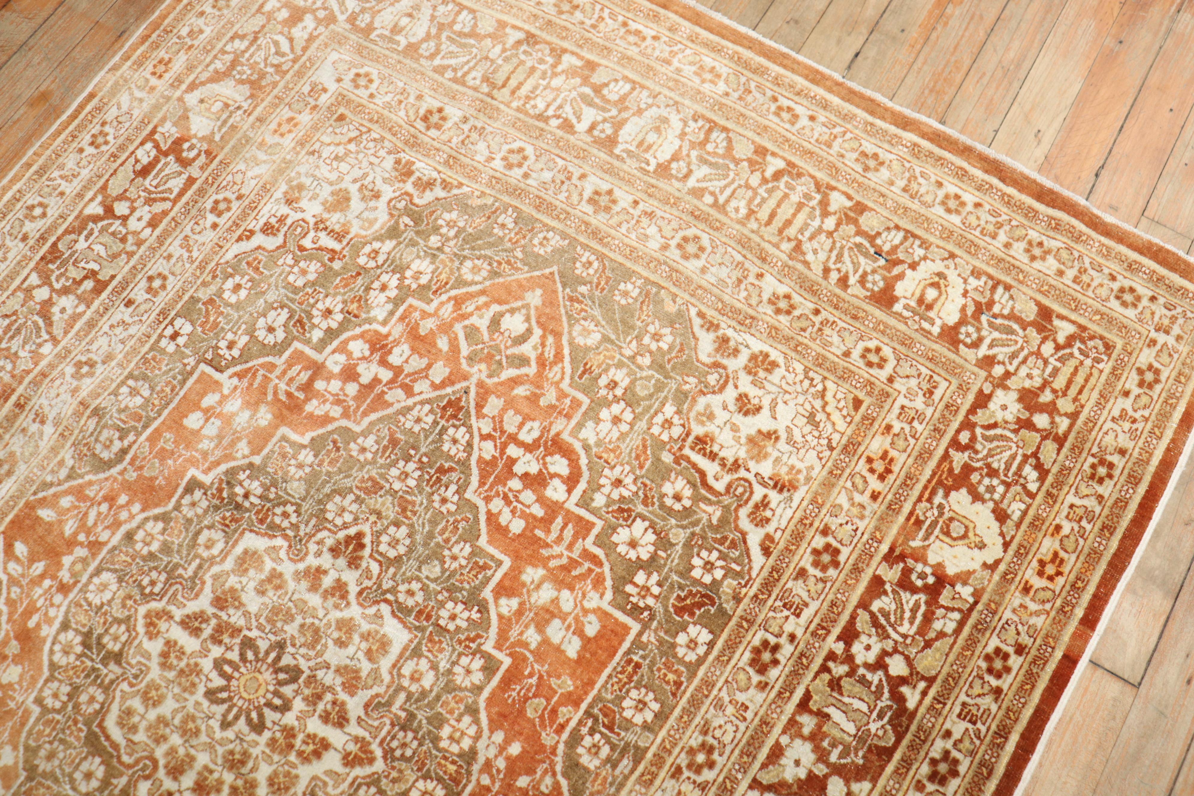 Laine Tapis classique persan antique Tabriz Connoisseur en vente