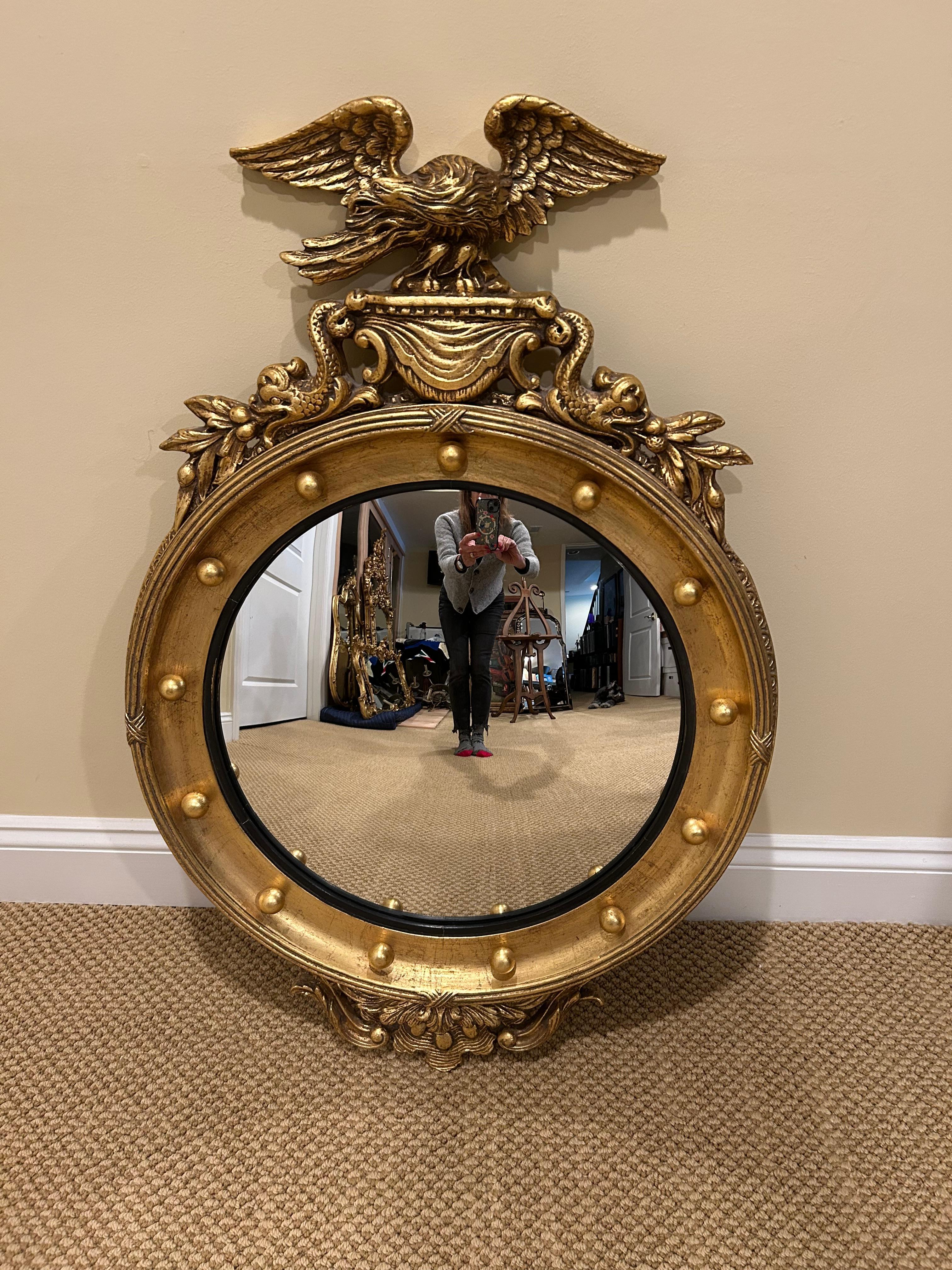 Classic Convex Mirror with Eagle by Friedman Brothers 4