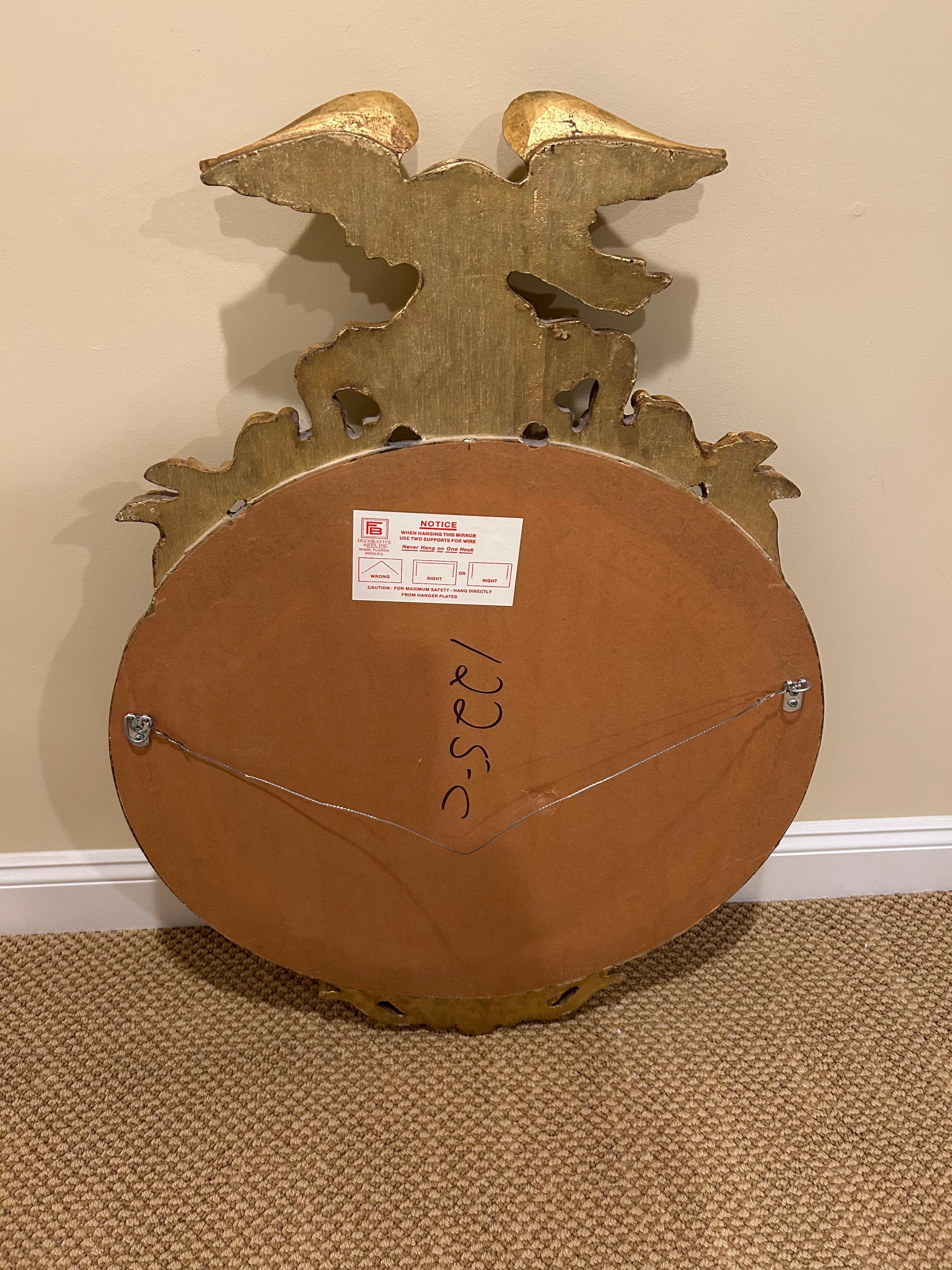 Classic Convex Mirror with Eagle by Friedman Brothers 2