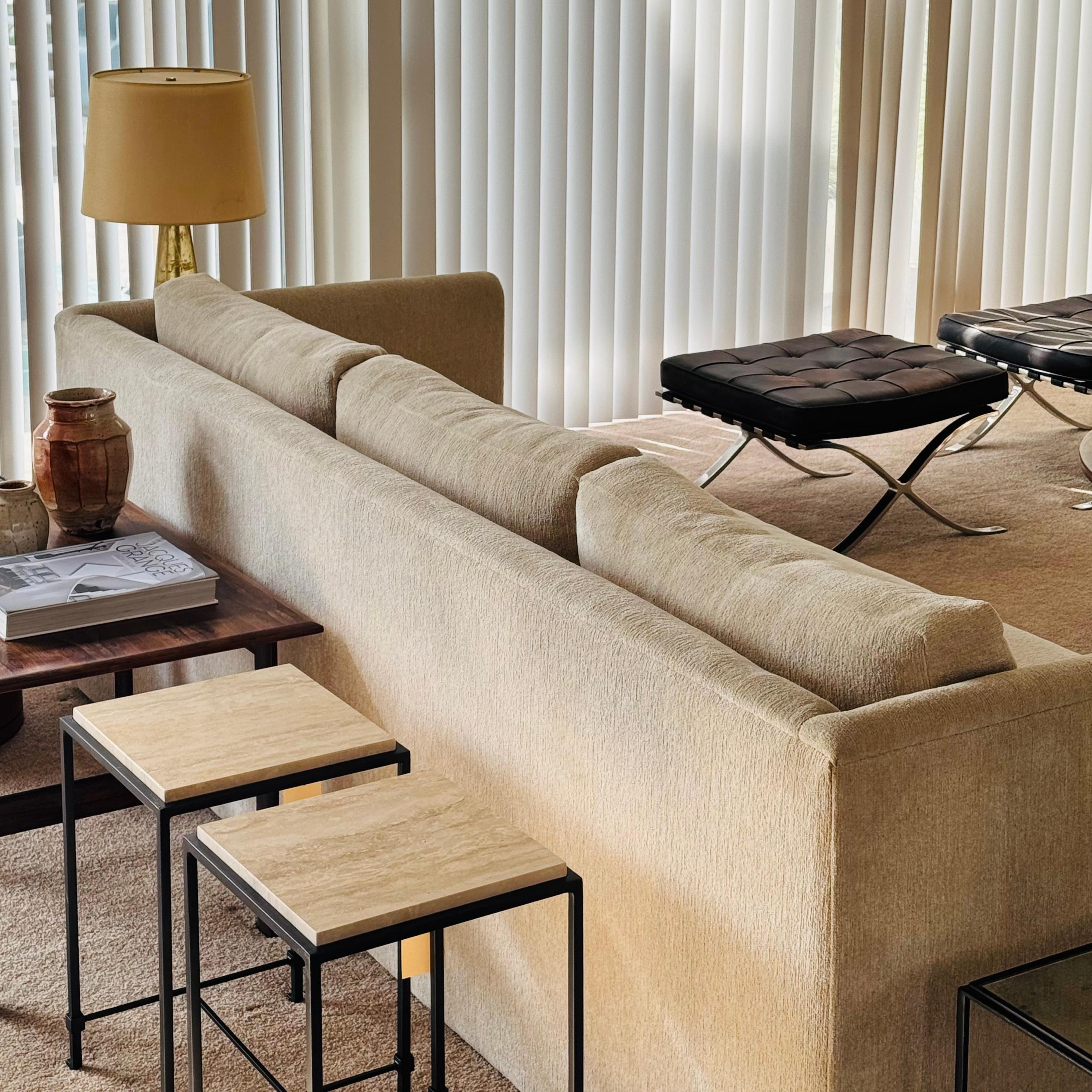 American Classic Cream Sofa by Sally Sirkin Lewis for J. Robert Scott