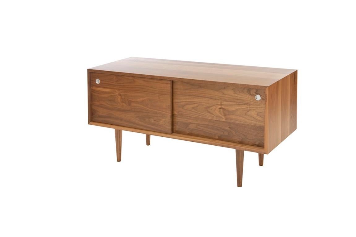 Modeled after the design of our Classic Credenza, this space efficient piece is two-thirds the size of the original. And yet, this Credenza still makes room for all the essentials – electronic equipment, books, clothes, dishes, art supplies, or