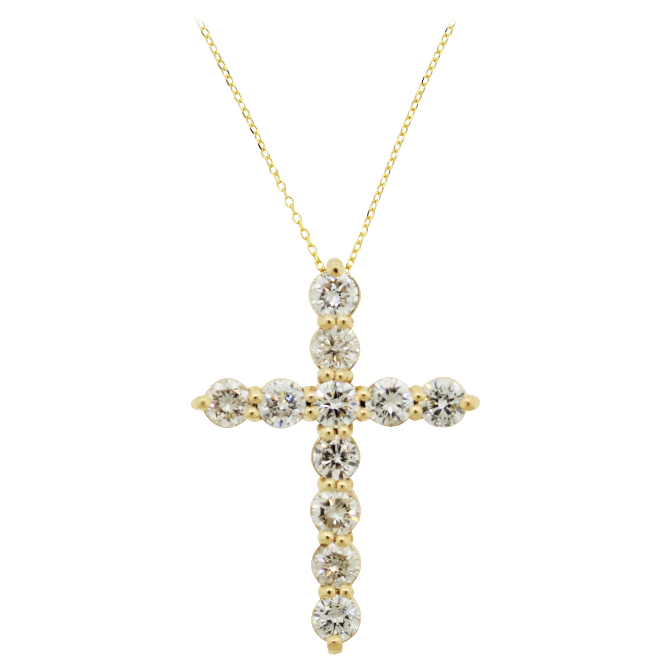 Kreuz-Diamant-Gold-Anhänger mit Kreuz