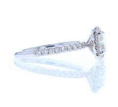 Classic Cushion Cut Diamond Engagement Ring with Diamond Halo