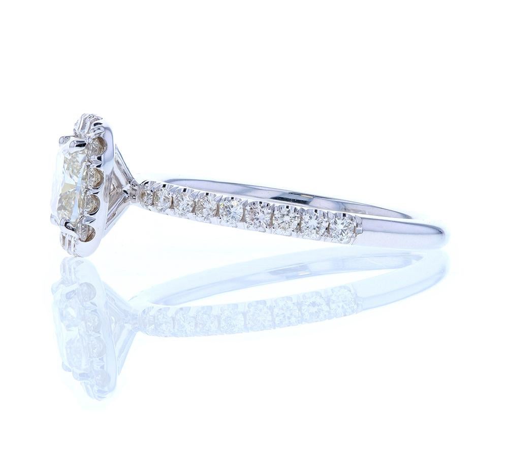 cushion cut halo diamond engagement rings