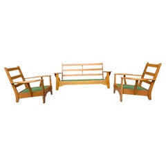 Classic Cushman Paddle Arm Sofa and Chairs 1940s, 1950s American / Adirondak